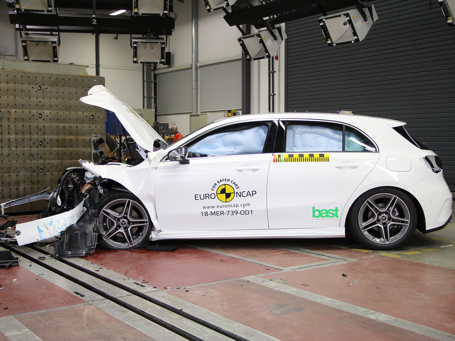 Mercedes-Benz A Class - Frontal Offset Impact test 2018 - after crash