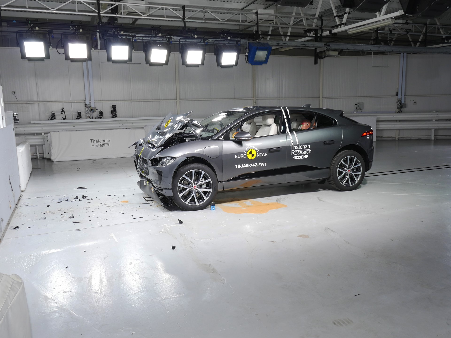Jaguar I-PACE - Frontal Full Width test 2018 - after crash