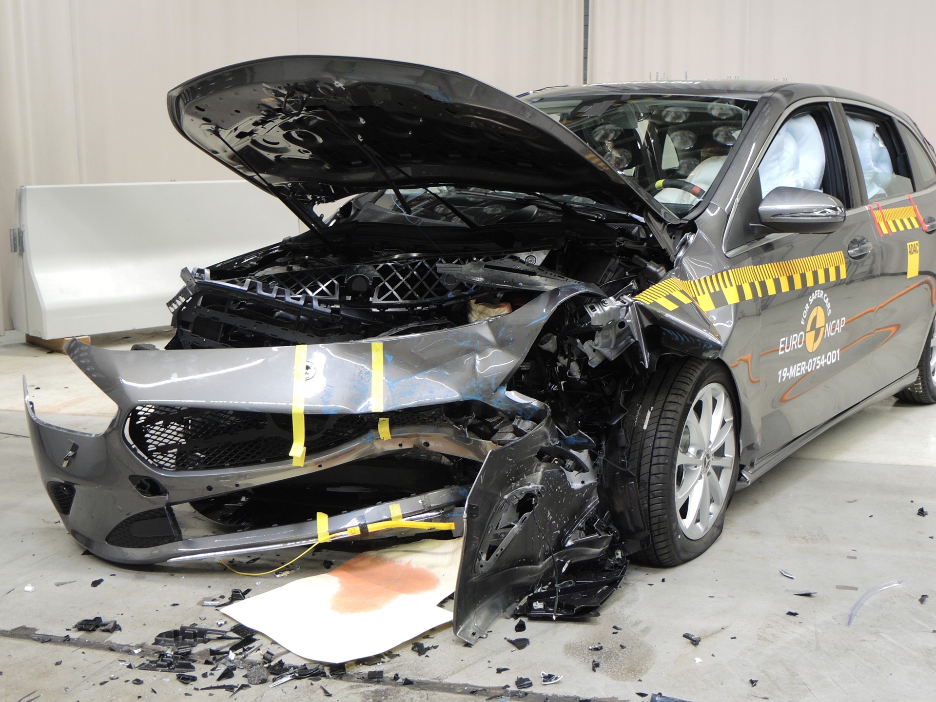 Mercedes-Benz B-Class - Frontal Offset Impact test 2019 - after crash
