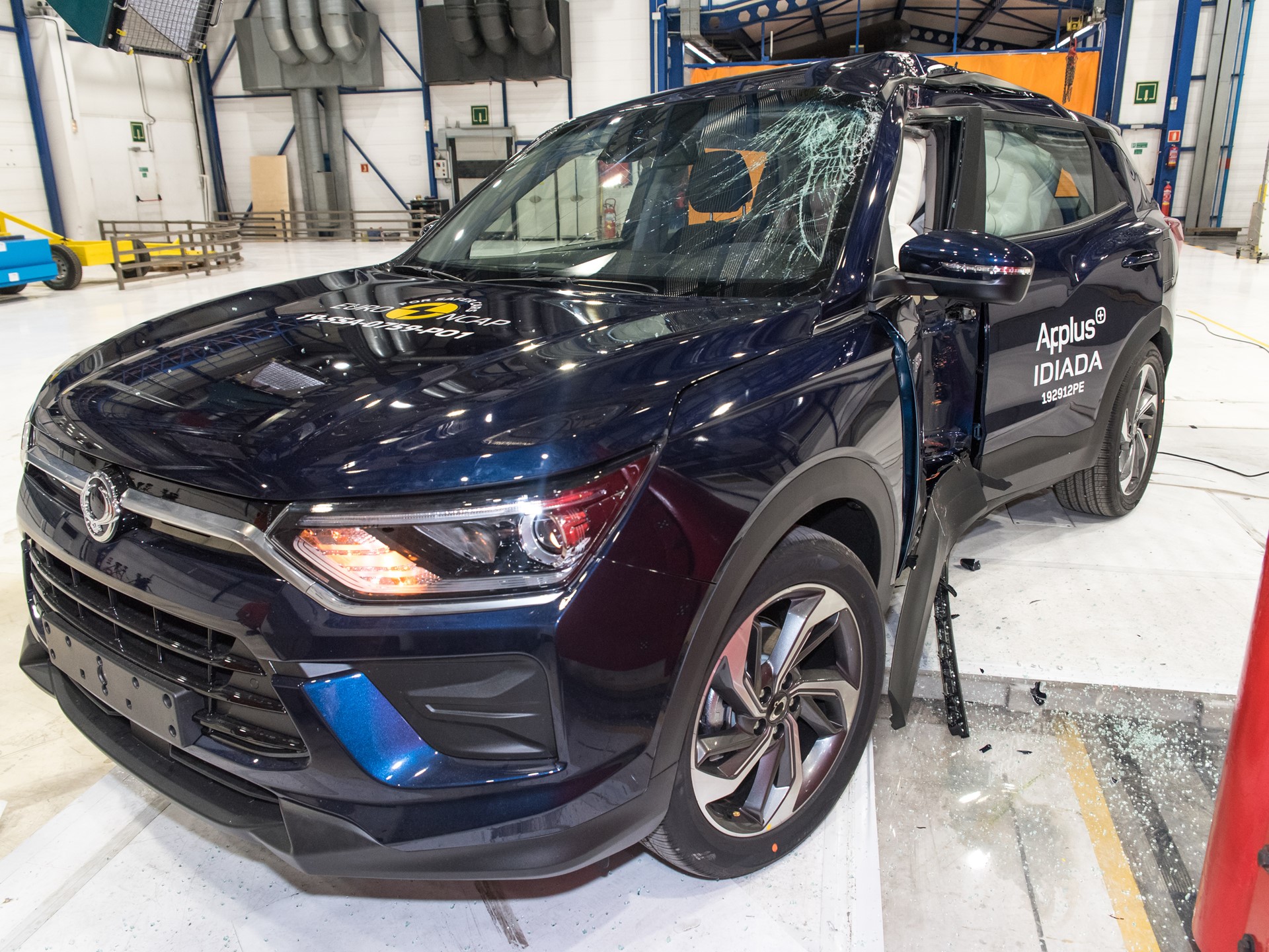 SsangYong Korando - Pole crash test 2019 - after crash