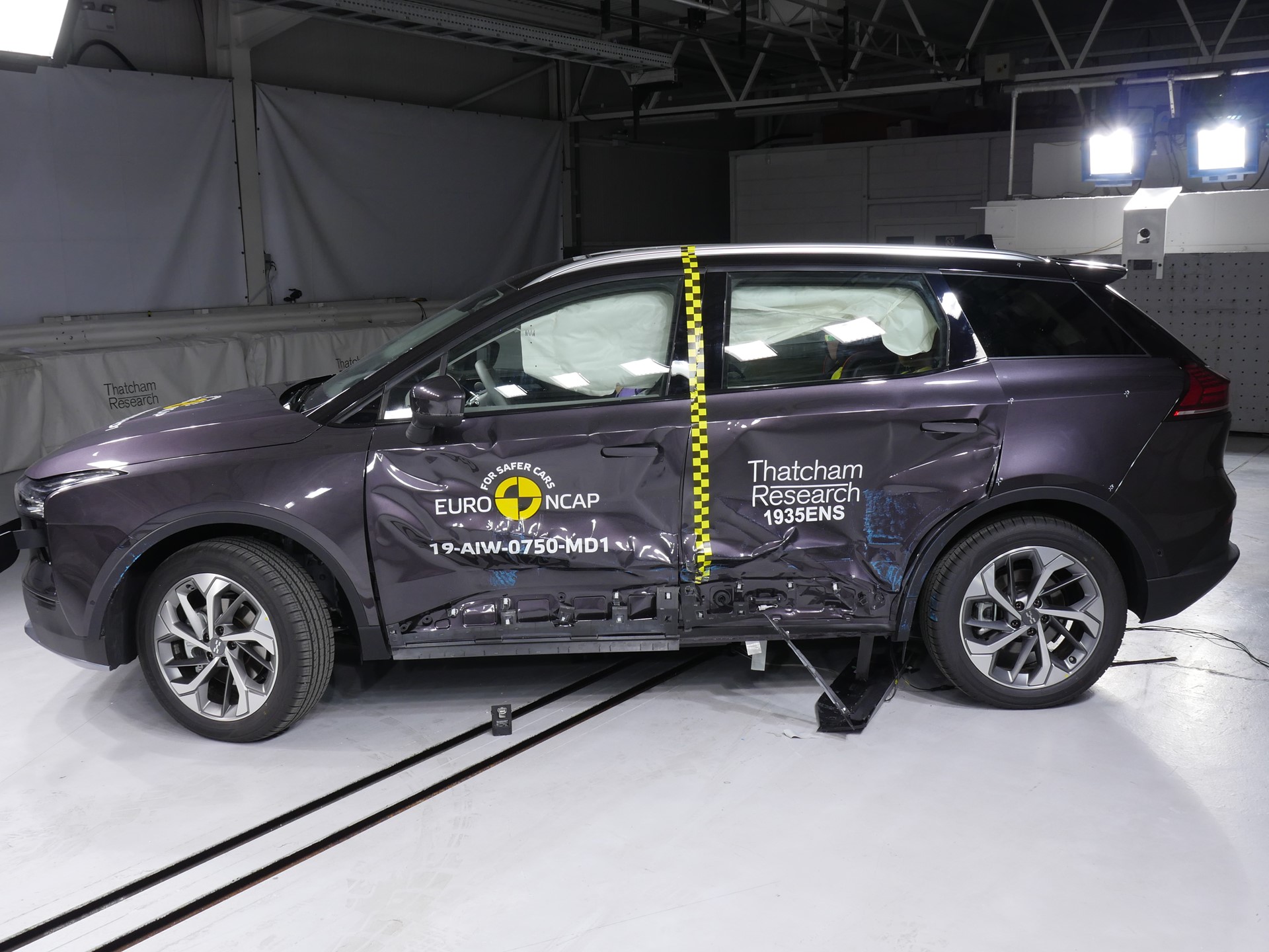 Aiways U5 Side crash test 2019 after crash