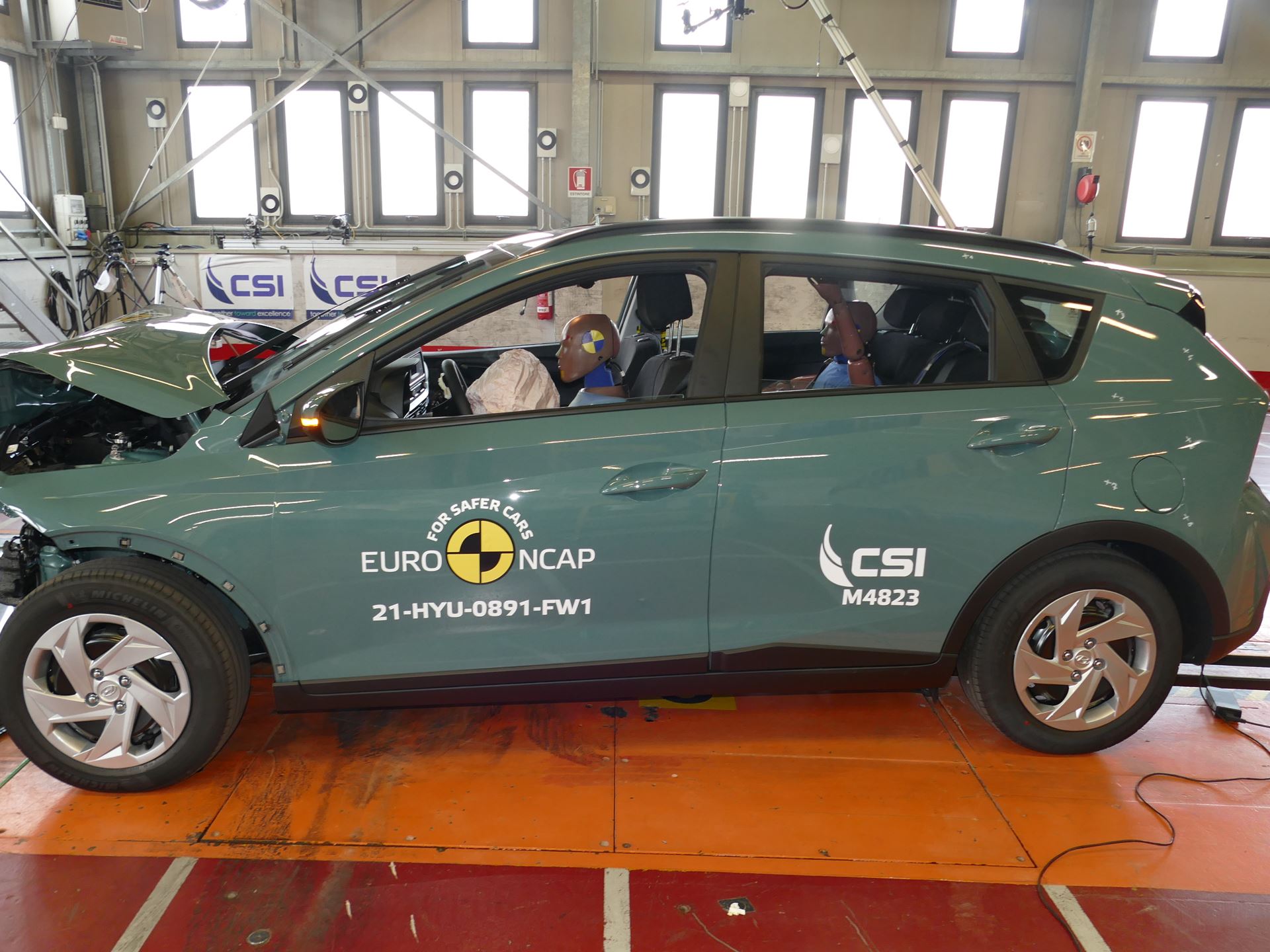 Hyundai BAYON - Full Width Rigid Barrier test 2021 - after crash