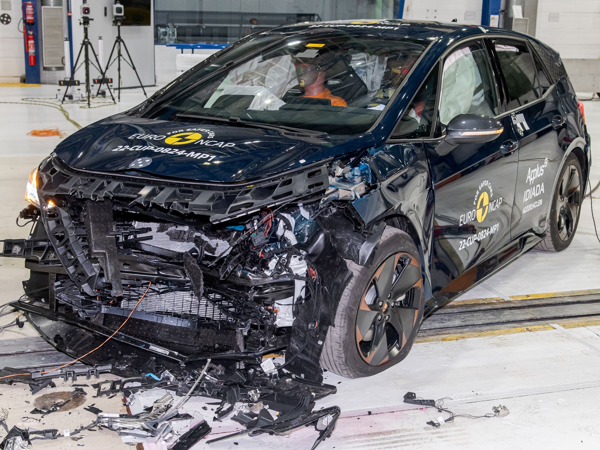 Cupra Born - Mobile Progressive Deformable Barrier test 2022 - after crash