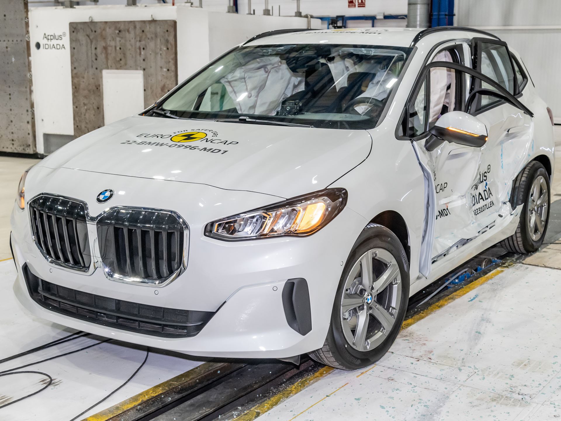 BMW 2 Series Active Tourer - Side Mobile Barrier test 2022 - after crash