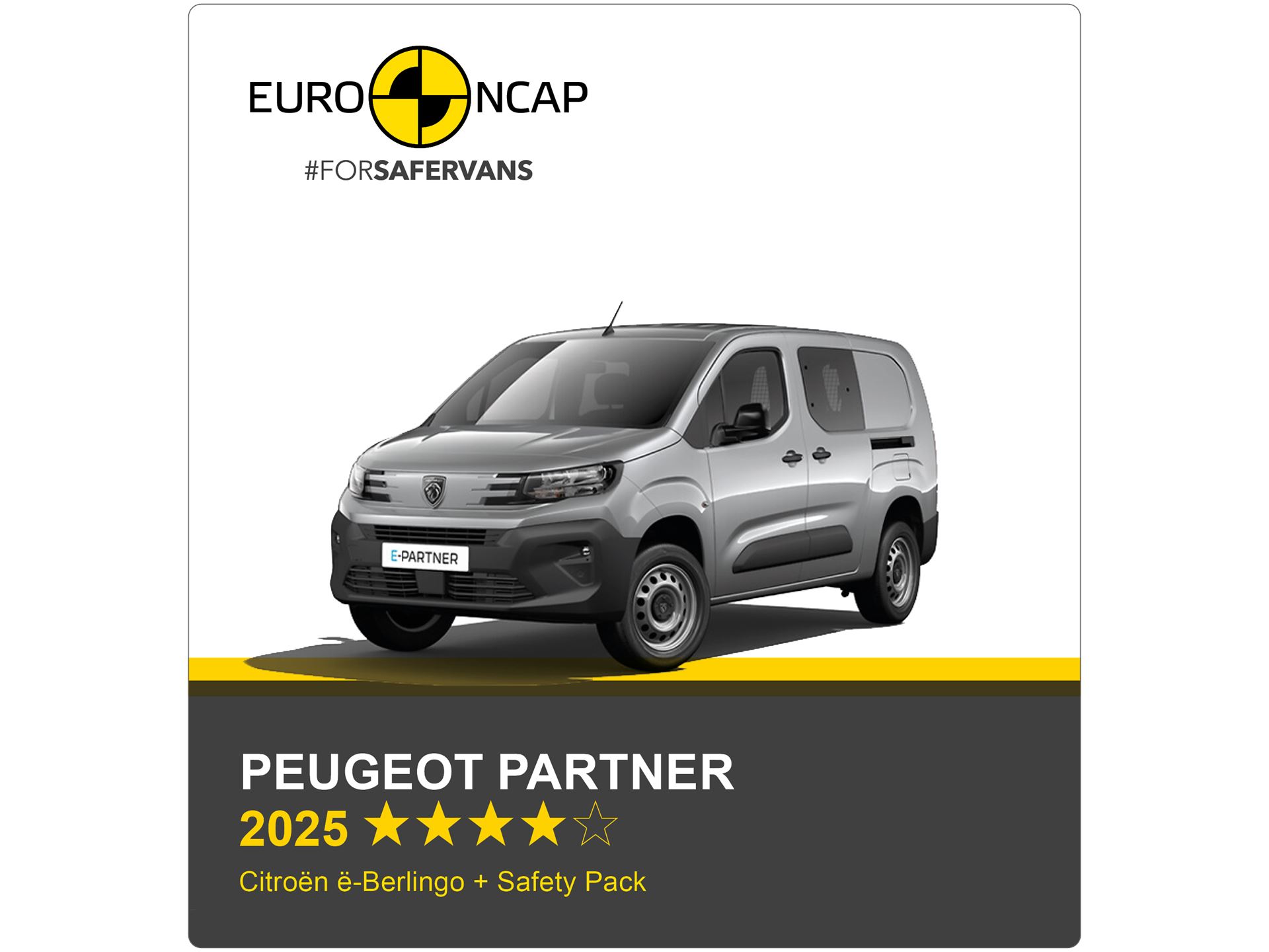 Peugeot Partner Euro NCAP Commercial Van Safety Results 2025