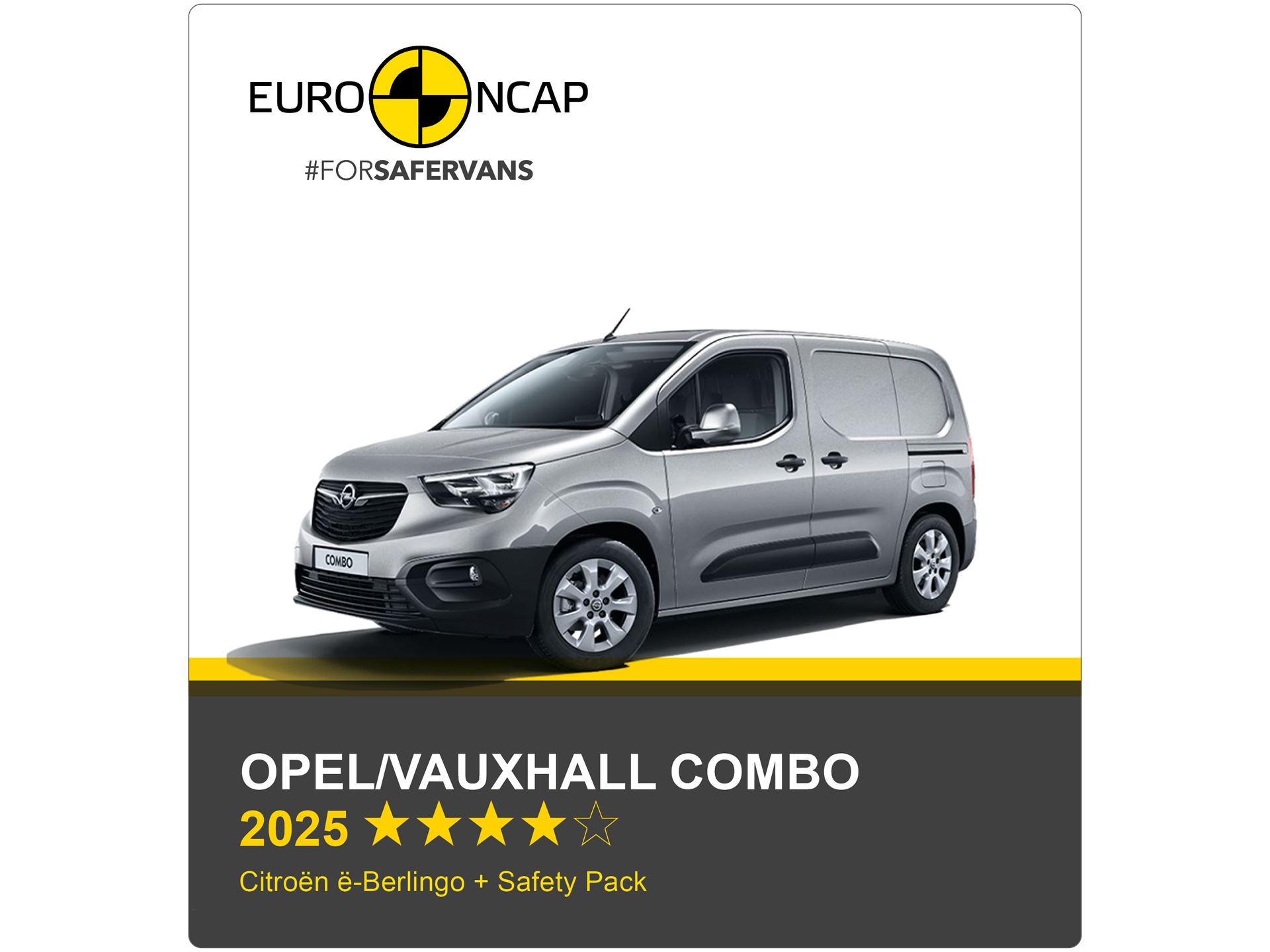 Opel Vauxhall Combo Euro NCAP Commercial Van Safety Results 2025