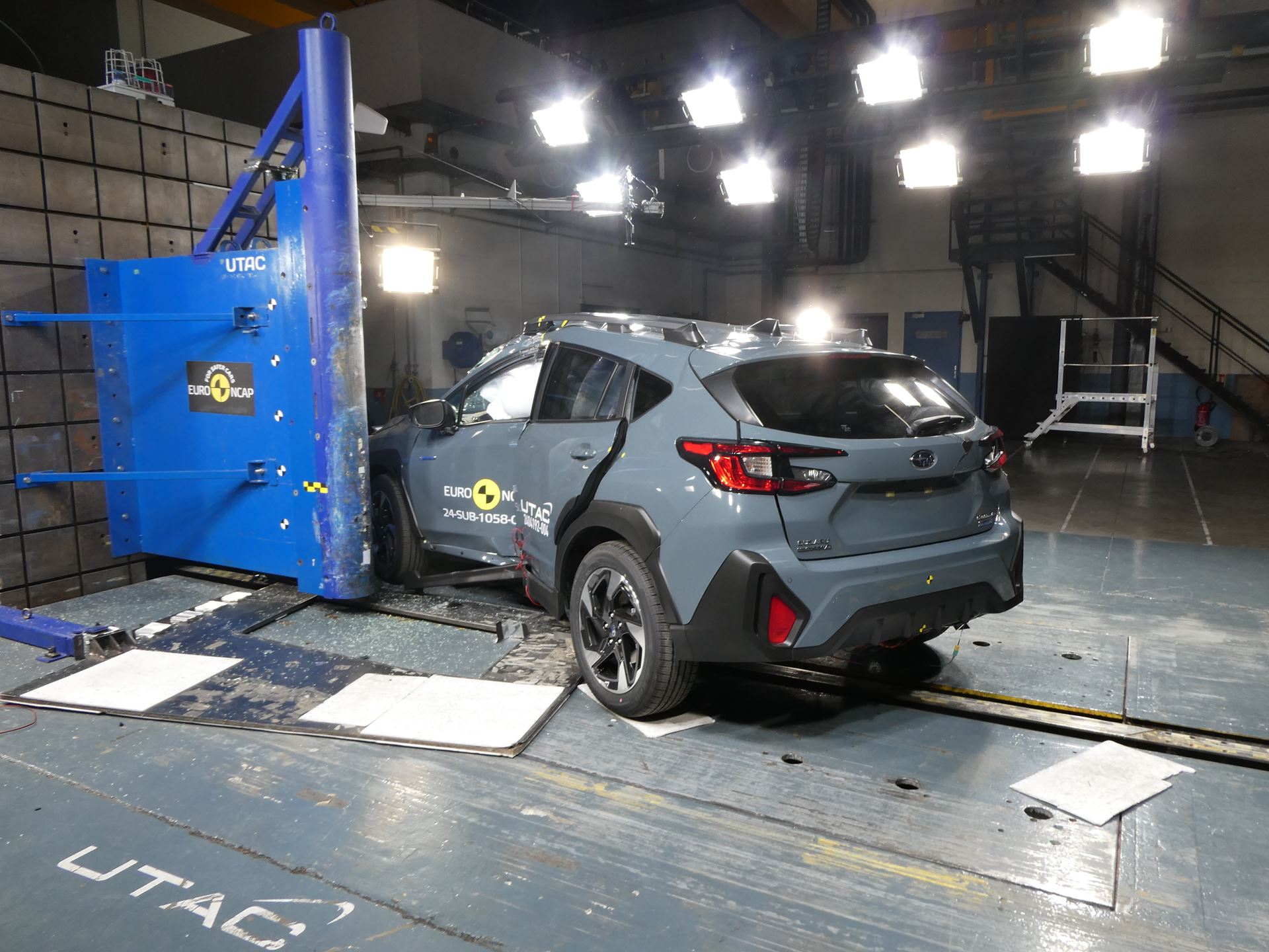 Subaru Crosstrek Side Pole test 2024 after crash