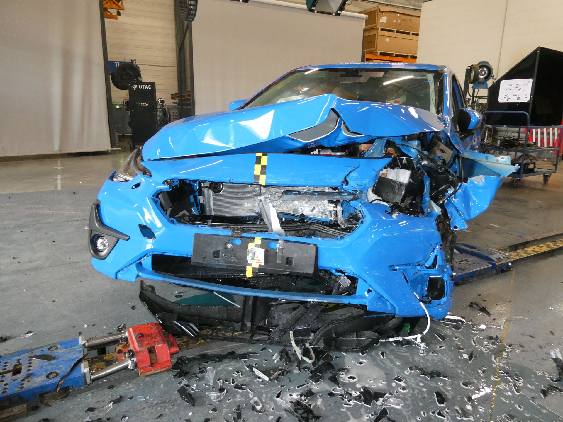 Subaru Impreza Mobile Progressive Deformable Barrier test 2024 after crash