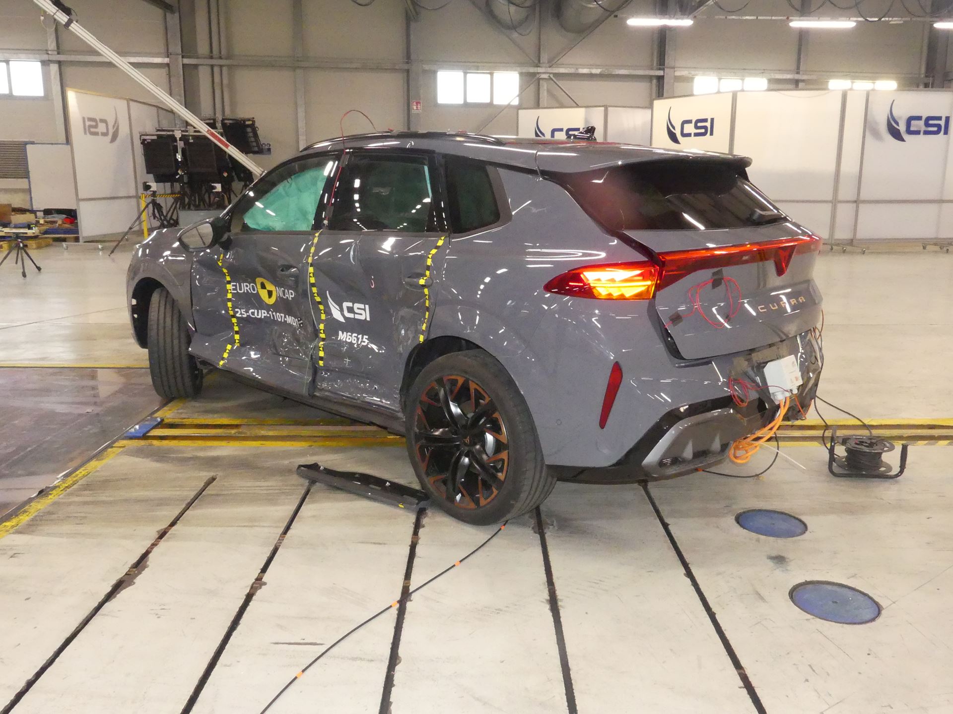 Cupra TERRAMAR Side Mobile Barrier test 2025 after crash