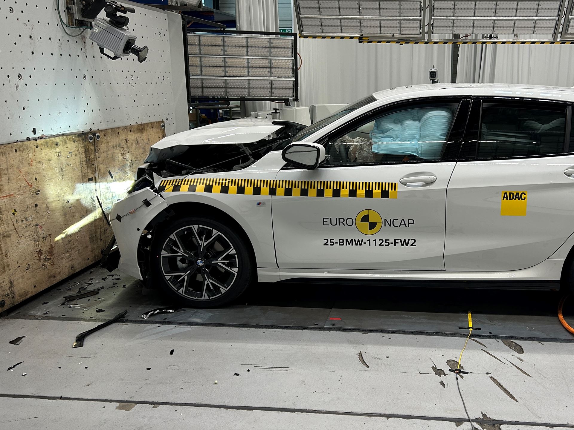 BMW 1 Series Full Width Rigid Barrier test 2025 after crash