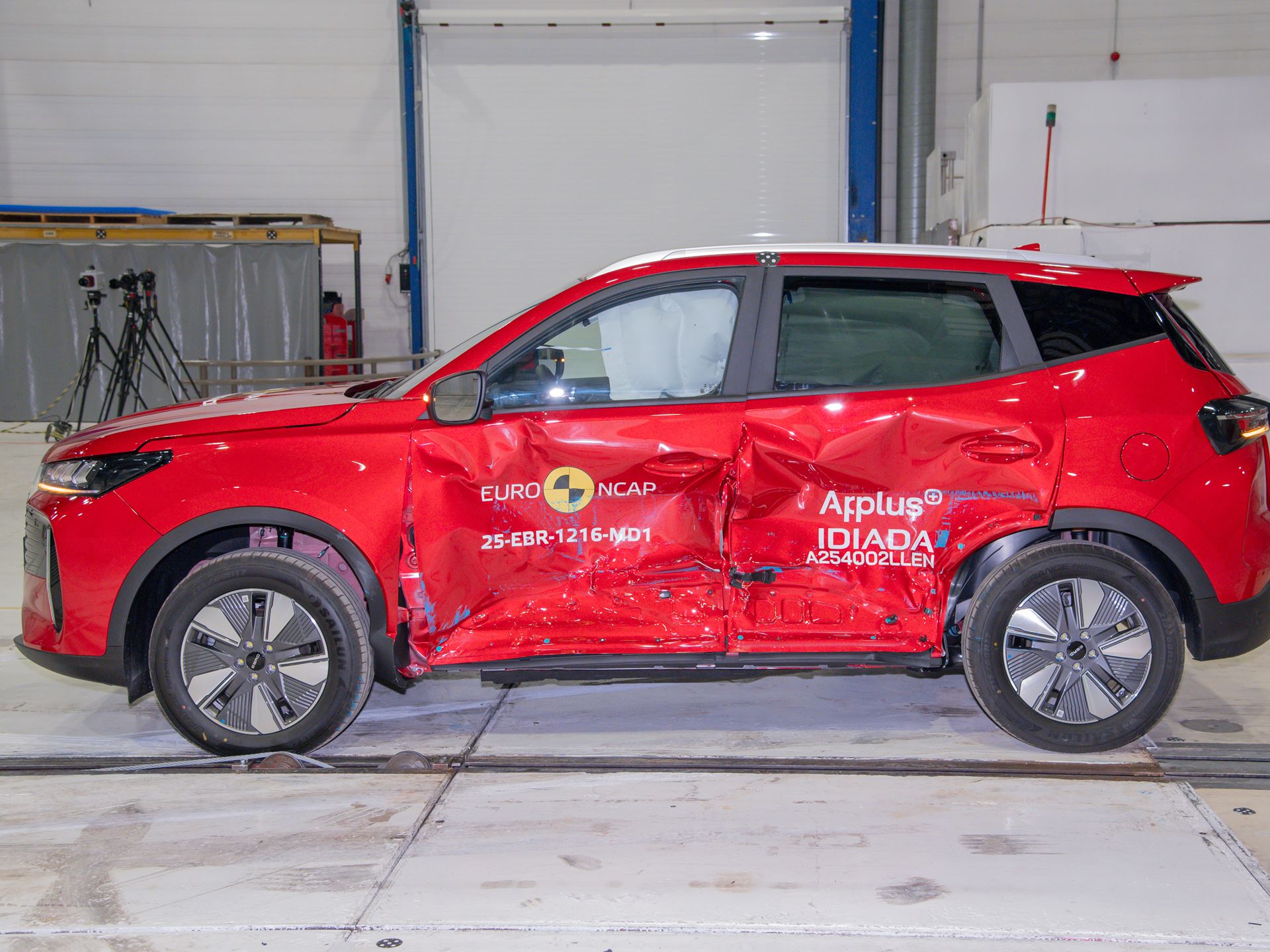 EBRO s400 Side Mobile Barrier test 2025 after crash