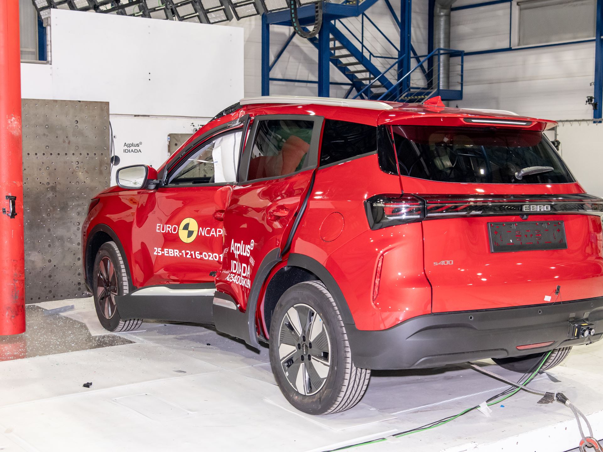 EBRO s400 Side Pole test 2025 after crash