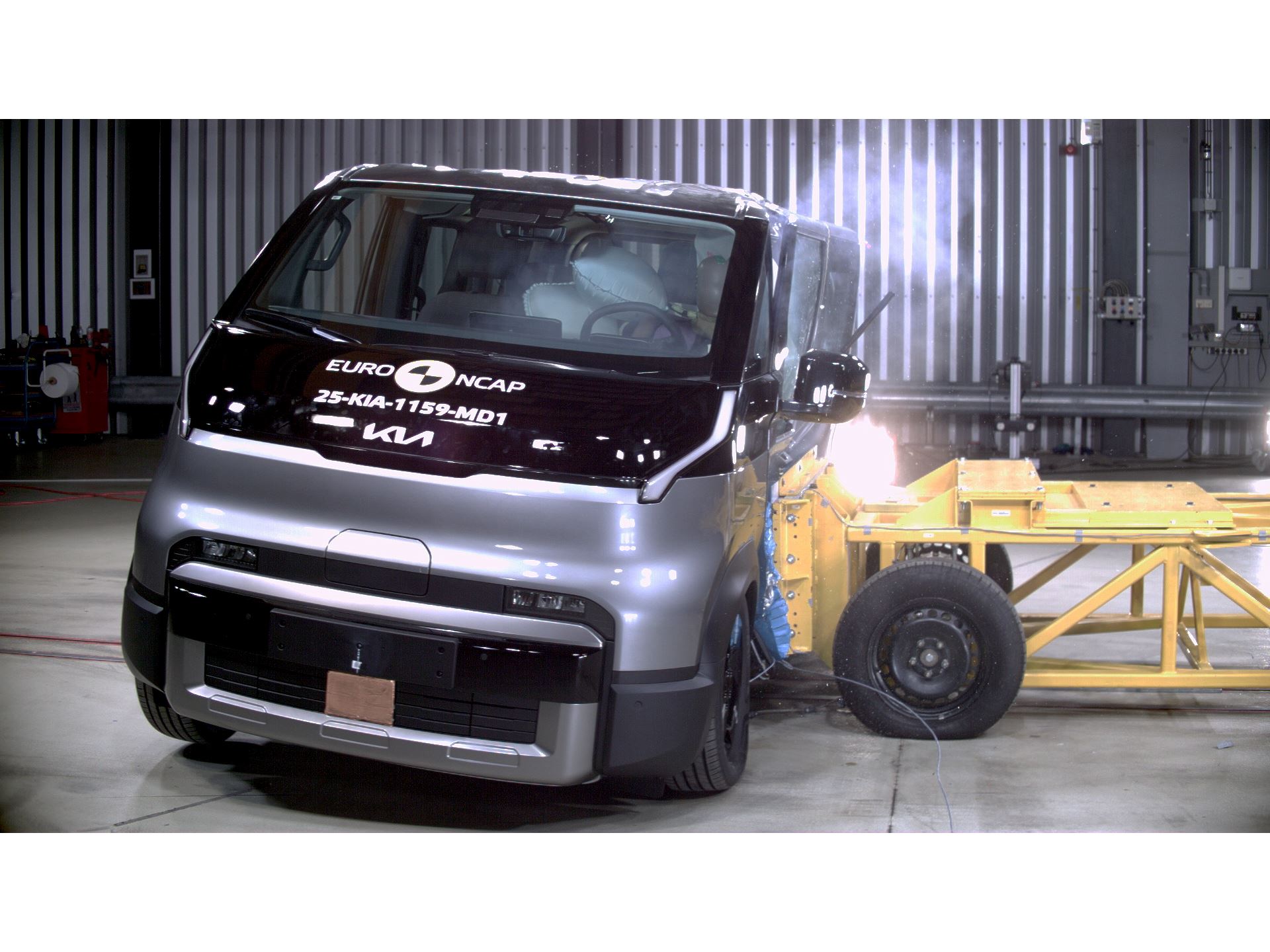 Kia PV5 Passenger Side Mobile Barrier test 2025