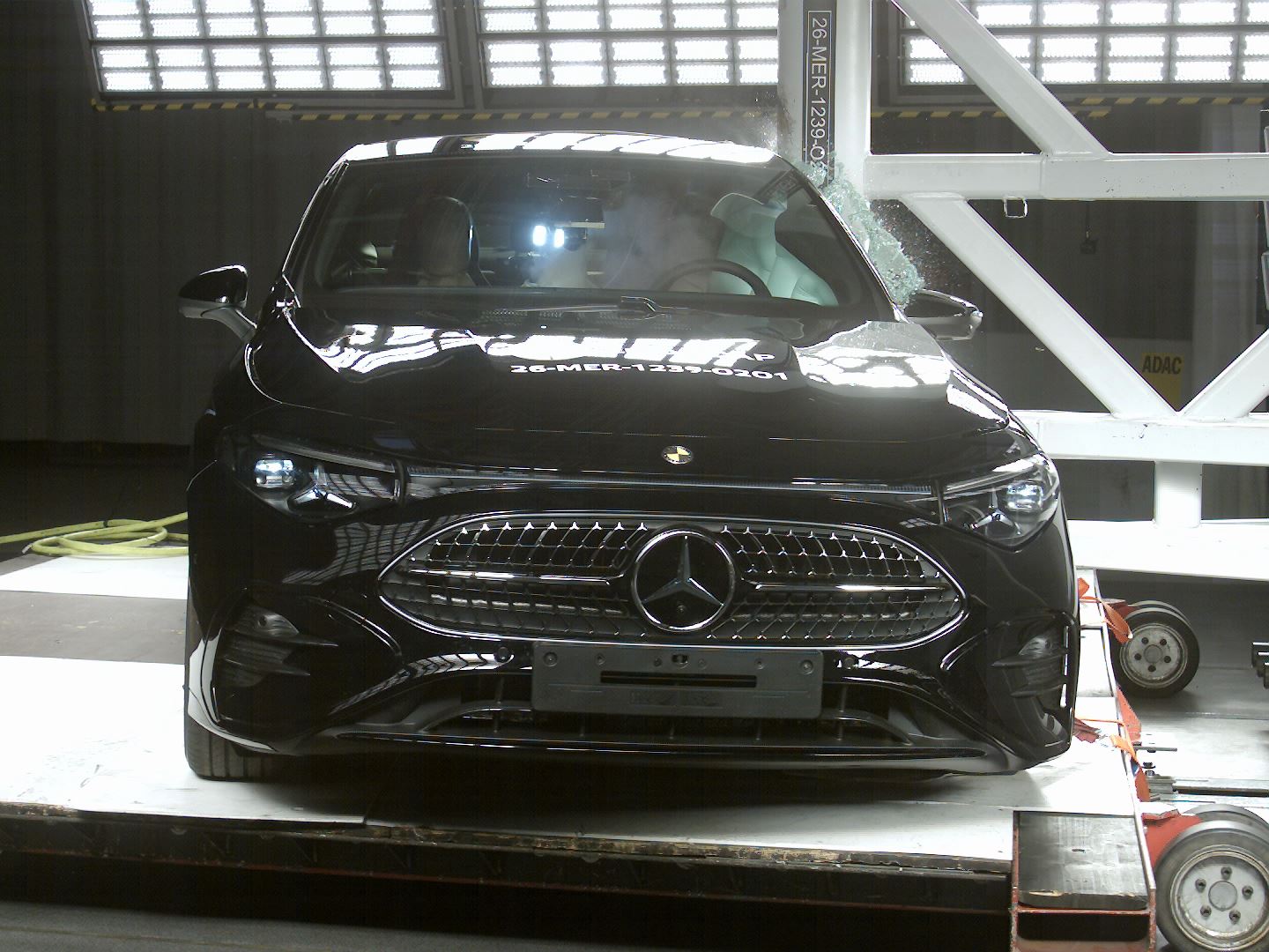 Mercedes Benz CLA hybrid Side Pole test 2025