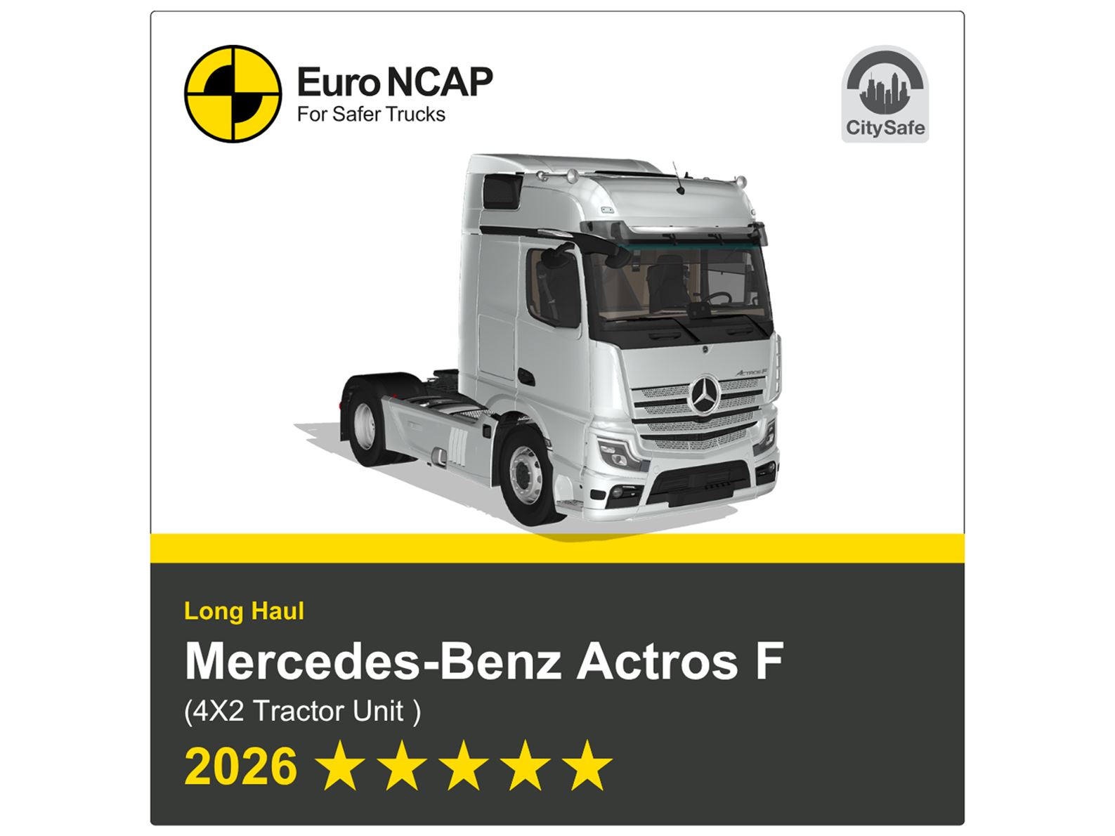 Mercedes Benz Actros F 4x2 tractor unit 2026 banner