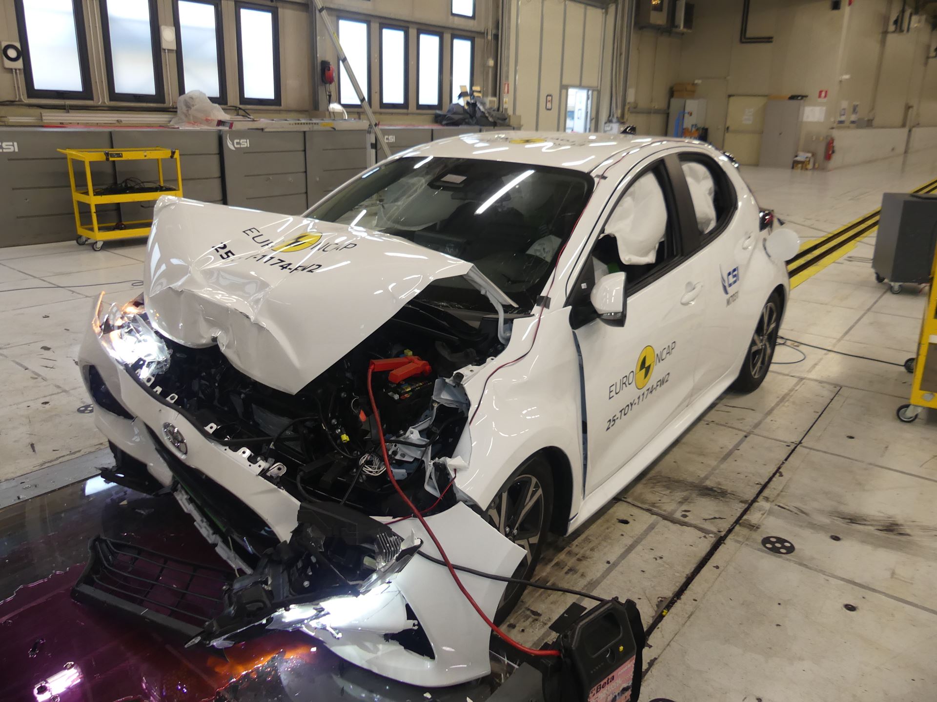 Toyota Yaris FW test 2025 after crash