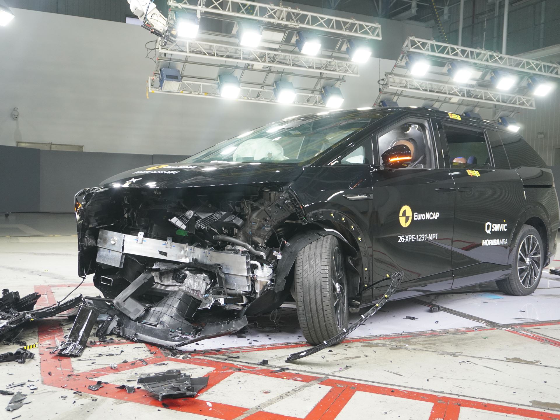 XPENG X9 MPDB test 2026 after crash