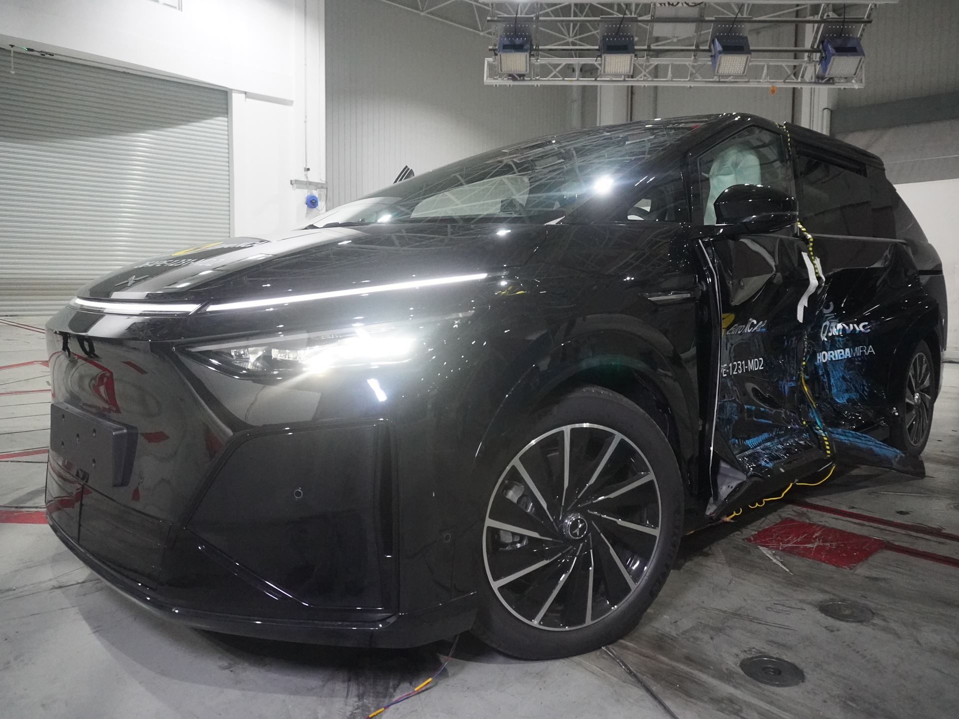 XPENG X9 MDB test 2026 after crash