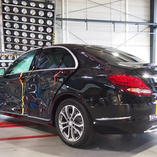 Mercedes C-Class -Side crash test 2014 - after crash