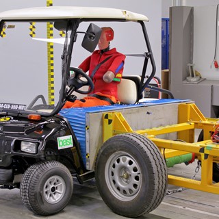 Club Car Villager 2+2 LSV -Side crash test 2014 - after crash