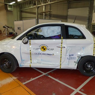 Fiat 500 - Side crash test 2017 - after crash