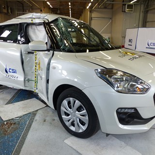 Suzuki Swift - Pole crash test 2017 - after crash