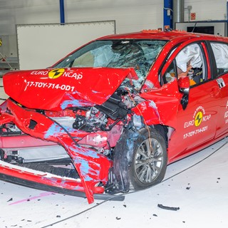 Toyota Yaris - Frontal Offset Impact test 2017 - after crash