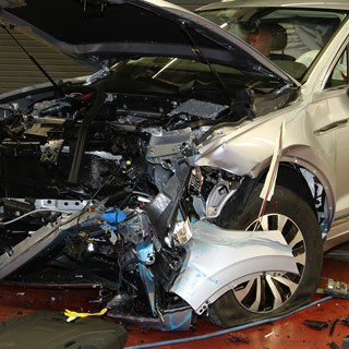 VW Touareg - Frontal Offset Impact test 2018 - after crash