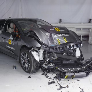 Jaguar I-PACE - Frontal Offset Impact test 2018 - after crash