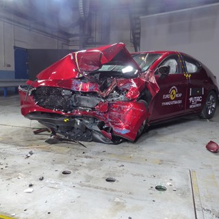 Mazda 3 - Frontal Offset Impact test 2019 - after crash