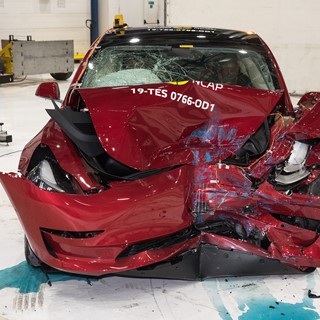 Tesla Model 3 - Frontal Offset Impact test 2019 - after crash