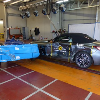 BMW Z4 - Side crash test 2019 - after crash