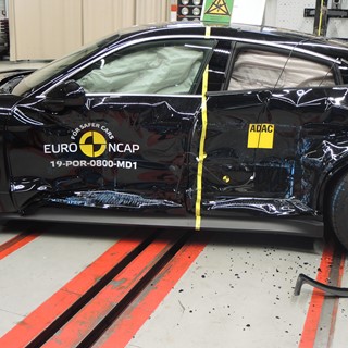 Porsche Taycan - Side crash test 2019 - after crash