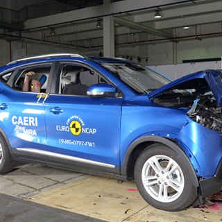 MG ZS EV - Frontal Full Width test 2019 - after crash