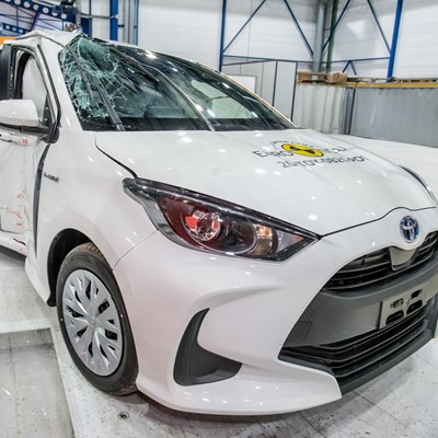 Toyota Yaris - Side Pole test 2020 - after crash