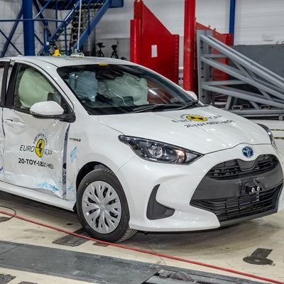 Toyota Yaris - Side Mobile Barrier test 2020 - after crash