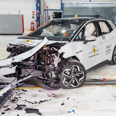 Volkswagen ID.3 - Mobile Progressive Deformable Barrier test 2020 - after crash