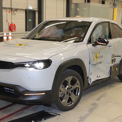 Mazda MX-30 - Side Mobile Barrier test 2020 - after crash