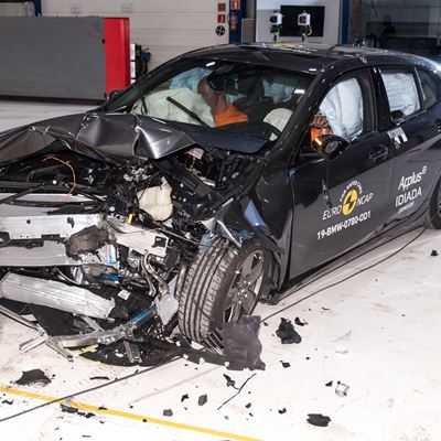 BMW 1 Series - Frontal Offset Impact test 2019 - after crash
