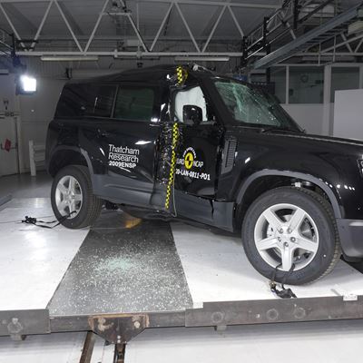 Land Rover Defender - Side Pole test 2020 - after crash