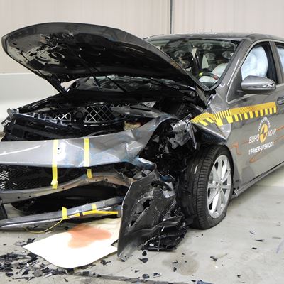 Mercedes-Benz B-Class - Frontal Offset Impact test 2019 - after crash