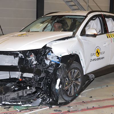 Hyundai TUCSON - Mobile Progressive Deformable Barrier test 2021 - after crash