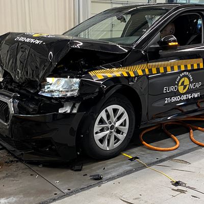 Škoda Fabia - Mobile Progressive Deformable Barrier test 2021 - after crash