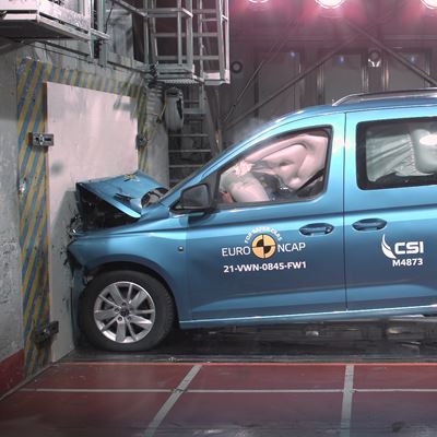VW Caddy - Full Width Rigid Barrier test 2021