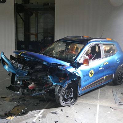 Dacia Spring - Mobile Progressive Deformable Barrier test 2021 - after crash
