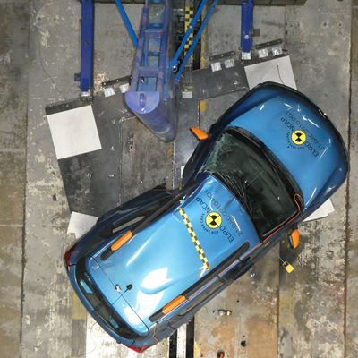Dacia Spring - Side Pole test 2021 - after crash