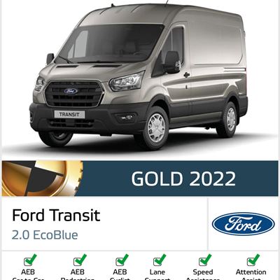 Ford Transit Euro NCAP Commercial Van Safety Results 2022