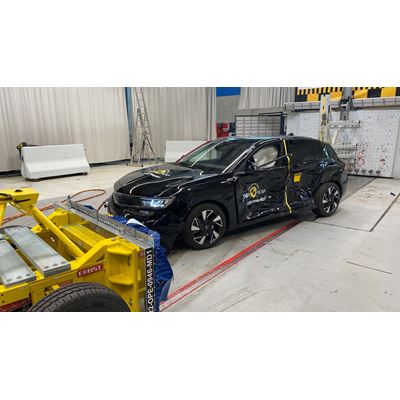 Opel/Vauxhall Astra Plug-in Hybrid - Side Mobile Barrier test 2022 - after crash