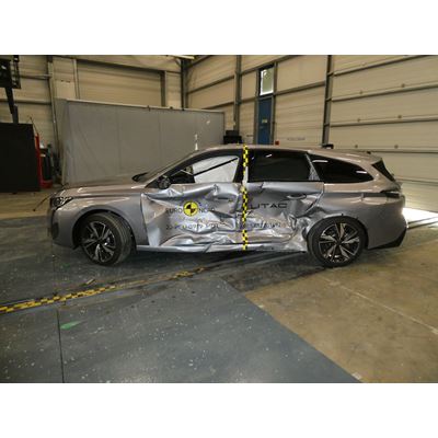 Peugeot 308 - Side Mobile Barrier test 2022 - after crash