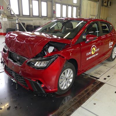 SEAT Ibiza - Full Width Rigid Barrier test 2022 - after crash